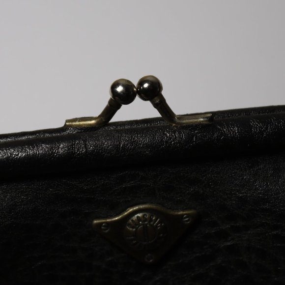 Women's Classic Traditions Kiss Lock Leather Coin Purse Wallet Clutch - Picture 4 of 6